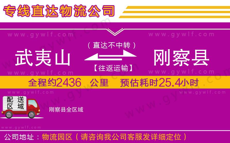 武夷山到剛察縣物流公司