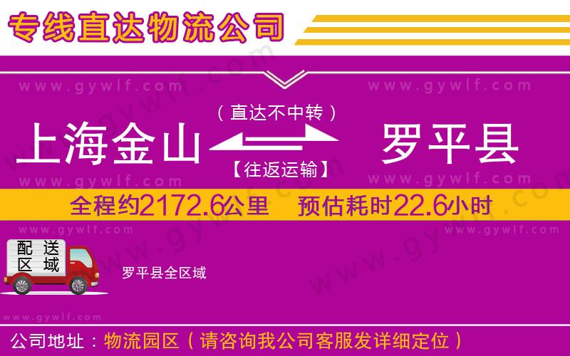 上海金山區(qū)到羅平縣物流公司