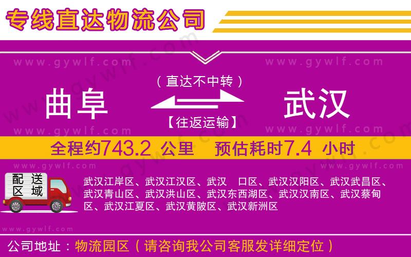 曲阜到武漢物流公司