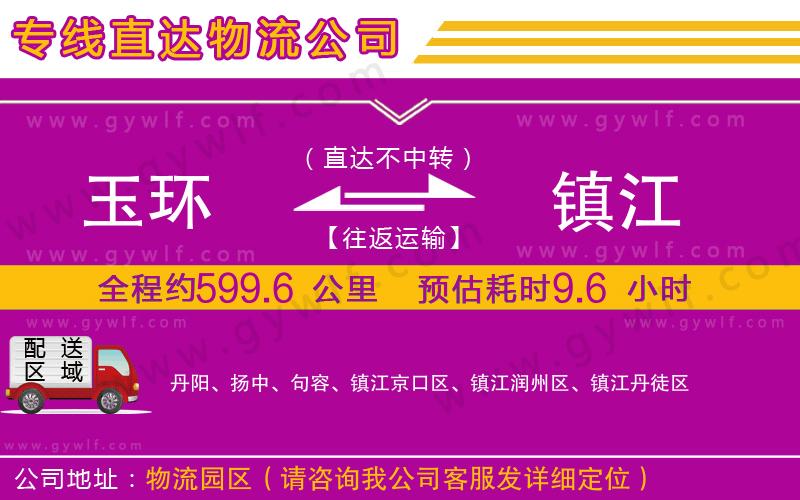 玉環(huán)到鎮(zhèn)江物流公司