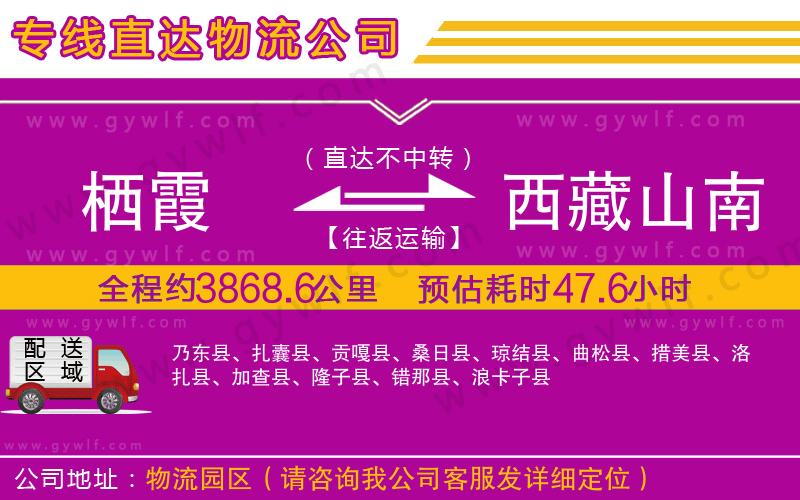 棲霞到西藏山南地區(qū)物流公司