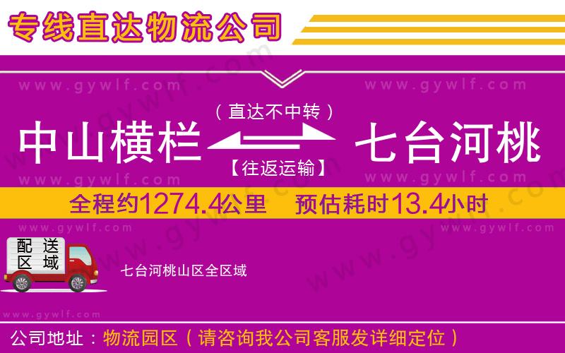 中山橫欄到七臺河桃山區(qū)物流公司