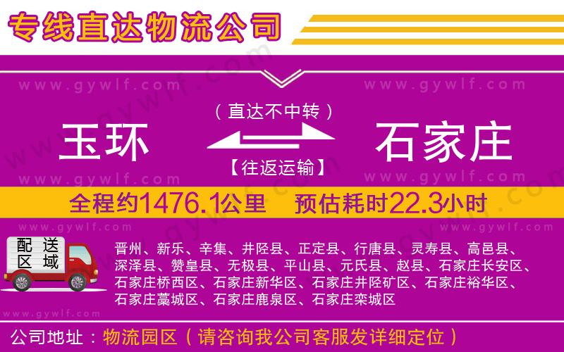 玉環(huán)到石家莊物流公司