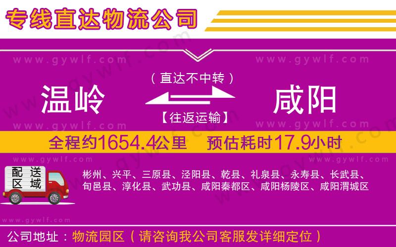 溫嶺到咸陽物流公司