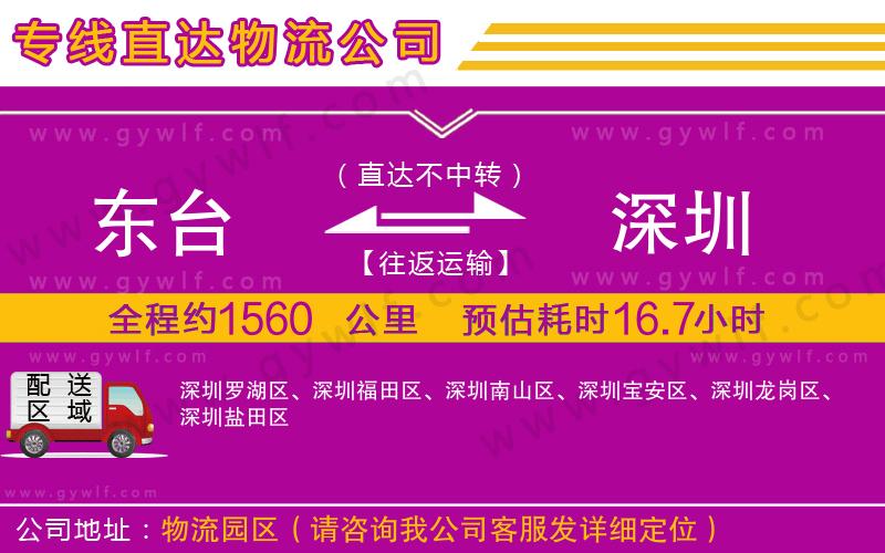 東臺到深圳物流公司