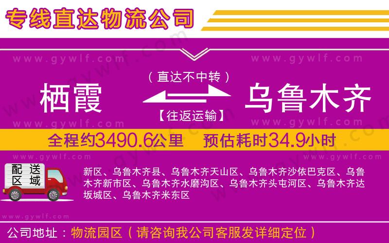 棲霞到烏魯木齊物流公司