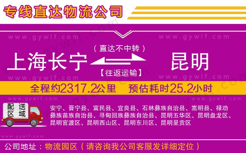 上海長(zhǎng)寧區(qū)到昆明物流公司