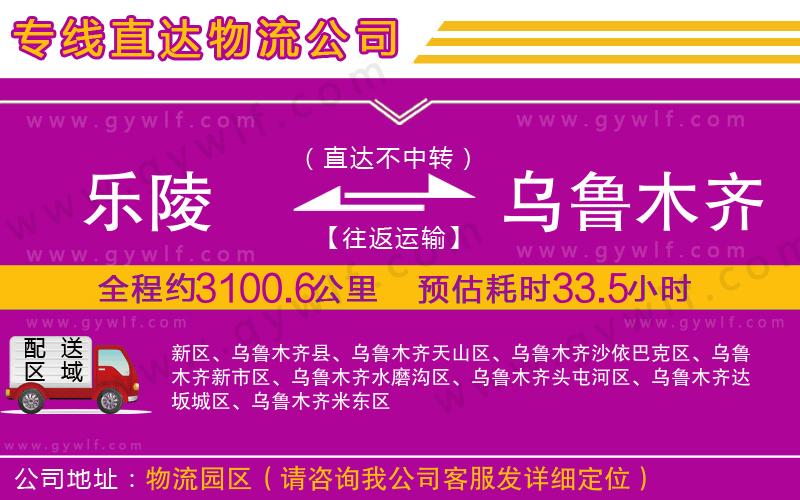 樂陵到烏魯木齊物流公司