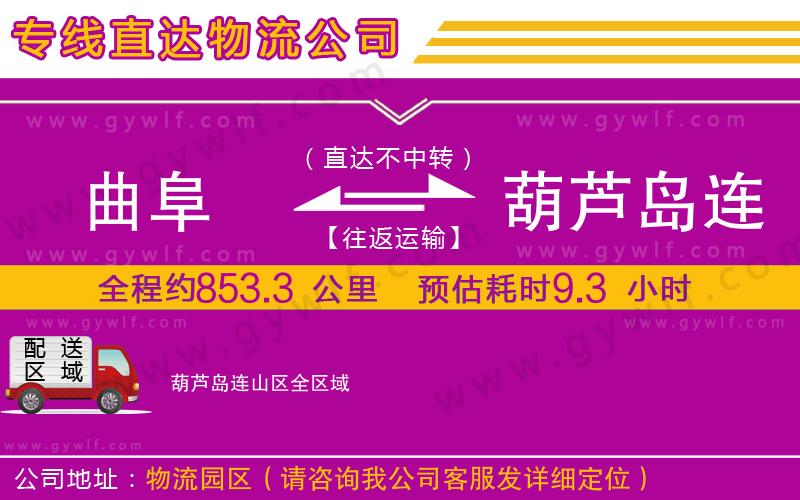 曲阜到葫蘆島連山區(qū)物流公司